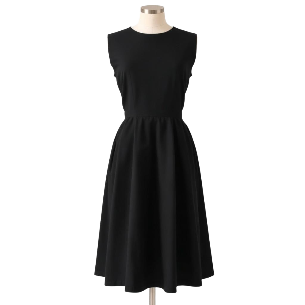 Poplin A-Line Midi Dress